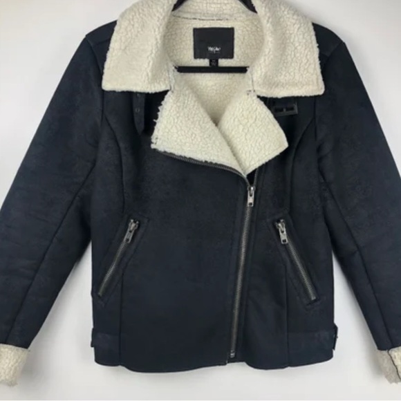 Mossimo Supply Co. Jackets & Blazers - Mossimo Faux Sherpa Moto Jacket